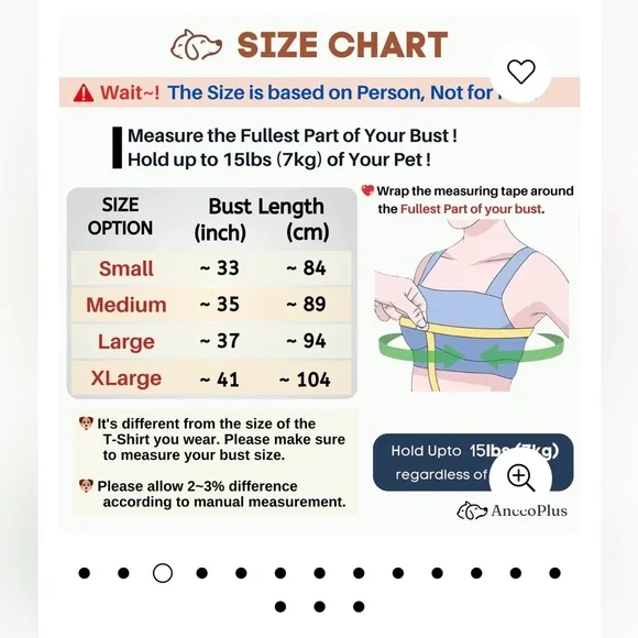 AnccoPlus Convertible Pet Carrier Sling - Picture 3 of 7